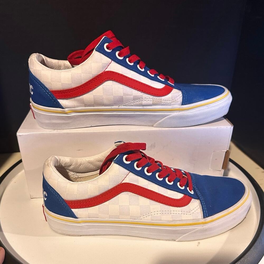 NWOT Vans Old Skool Sonic Sneakers Red, White & Blue Mens 7